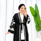 Embroidered Maxi Cardigan - Black