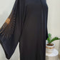 Sunray Rhinestone Wide Sleeve Abaya